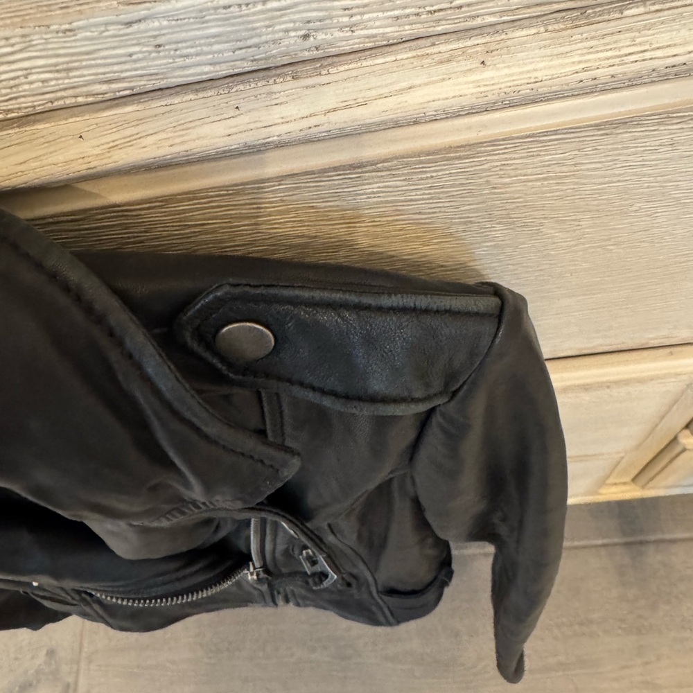 Lucky Brand Black Leather timeless jacket - Picture 9 of 16